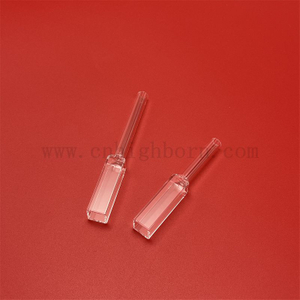 3 côtés Transparente Transmittance Optical Quartz Verre CUVETTE FLUORIMETRER RETANGULAIRE AVEC JOINS GRADÉS