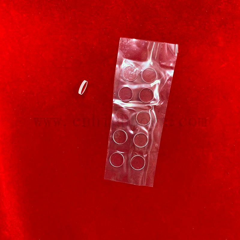 Fenêtre de visualisation en verre de quartz optique à haute température à haute température