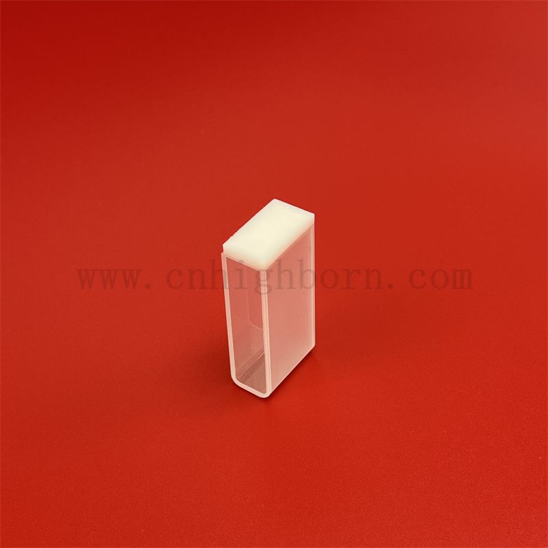 Instrument de laboratoire Spectrophotomètre en verre optique standard Q105 Cuvette de quartz transparent avec fond rond