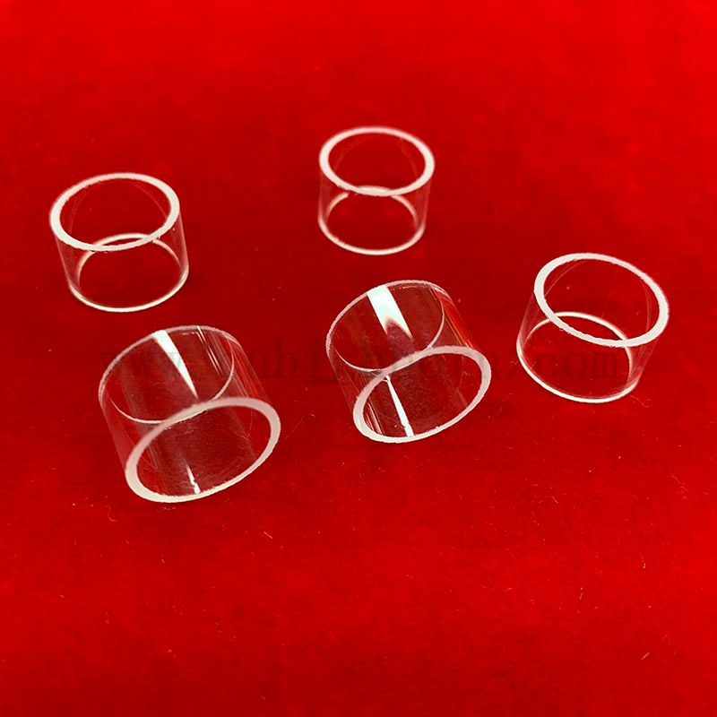 Anneau de verre de quartz de silice de polissage transparent pour le laboratoire de chimie