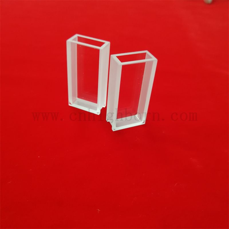 Recherche de laboratoire Clear Quartz Instrument Spectrophotomètre Spectrophotomètre CUVETTES DE VERRE OPTIQUE DE LETTRE DE QUARTZ