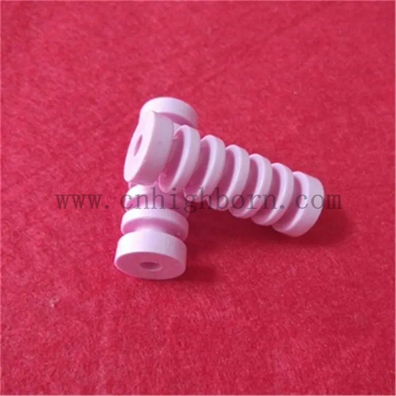 Usure résistance 95% rose al2O3 Alumine Céramic Fil Guide roue de roue textile en céramique