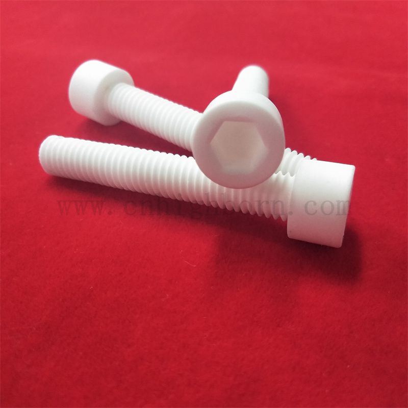 Écrou de boulon d'isolation en céramique d'alumine personnalisée Écrou M10 AL2O3