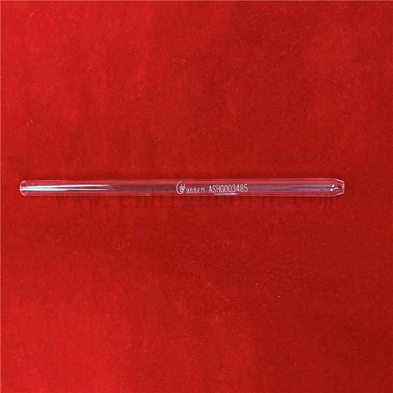 Résistance à la chaleur personnalisée transparent en verre de silice fusionnée avec dessin