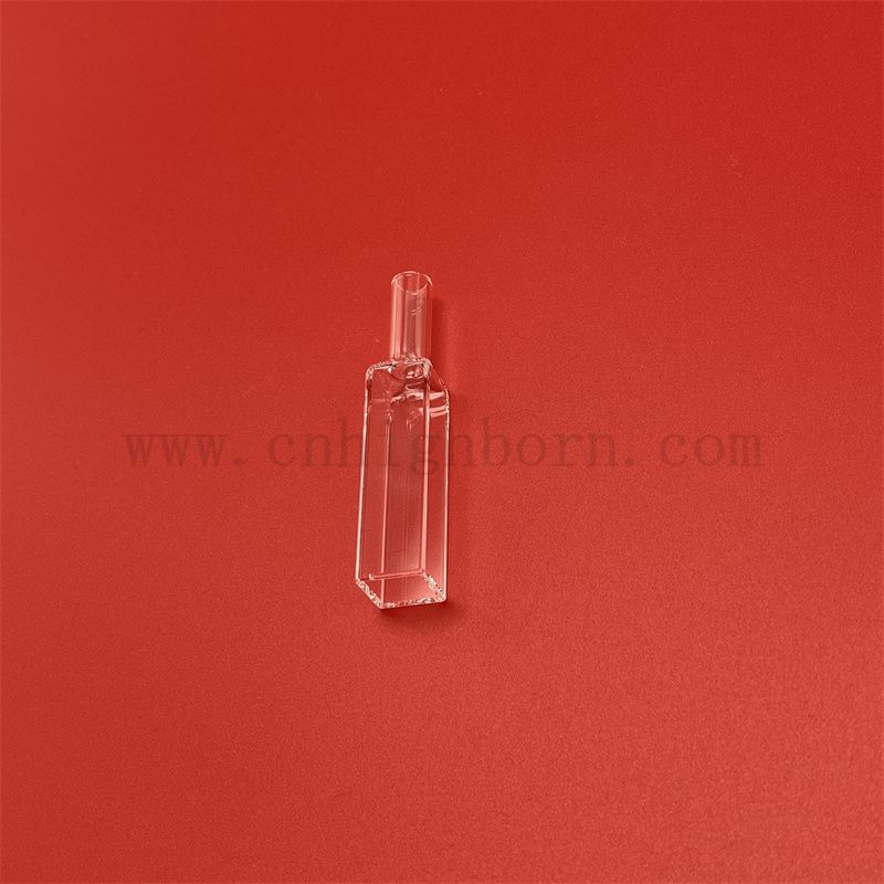 3 côtés Transparente Transmittance Optical Quartz Verre CUVETTE FLUORIMETRER RETANGULAIRE AVEC JOINS GRADÉS
