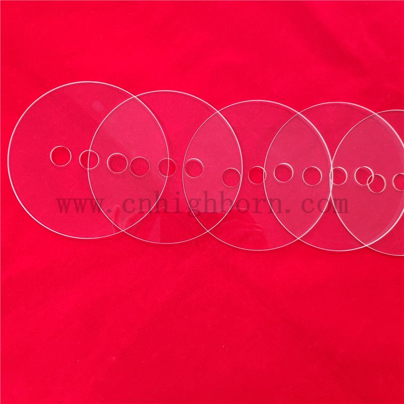 Disque de quartz UV transparent