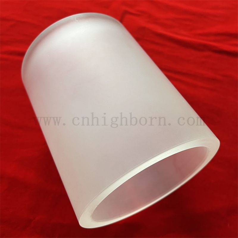 Résistance à la chaleur translucide à grande taille de quartz fusiond tube en verre de silice