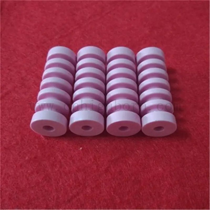Usure résistance 95% rose al2O3 Alumine Céramic Fil Guide roue de roue textile en céramique
