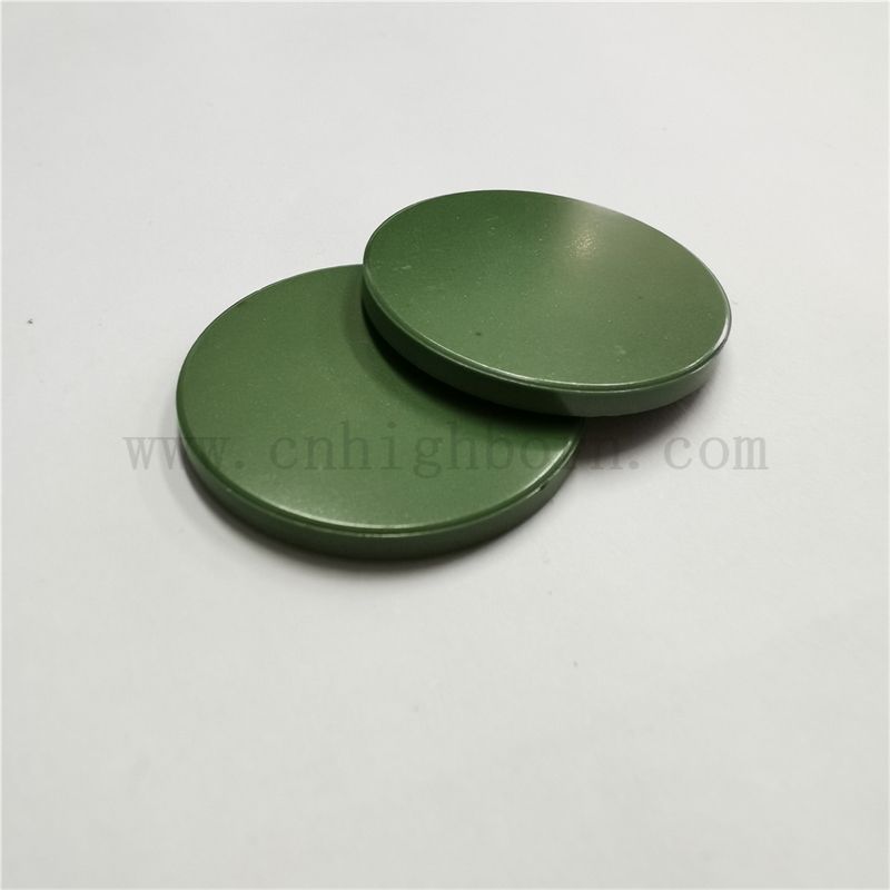 Disque céramique stabilisé zircone ZRO2 stabilisé en yttrium vert personnalisé