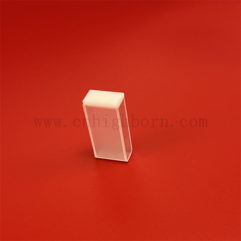 Instrument de laboratoire Spectrophotomètre en verre optique standard Q105 Cuvette de quartz transparent avec fond rond