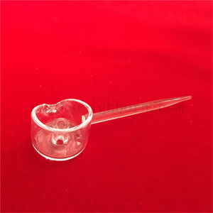  Fond plat transparent de banger de quartz de silice fondue de 4 mm d'épaisseur avec tasse d'insertion