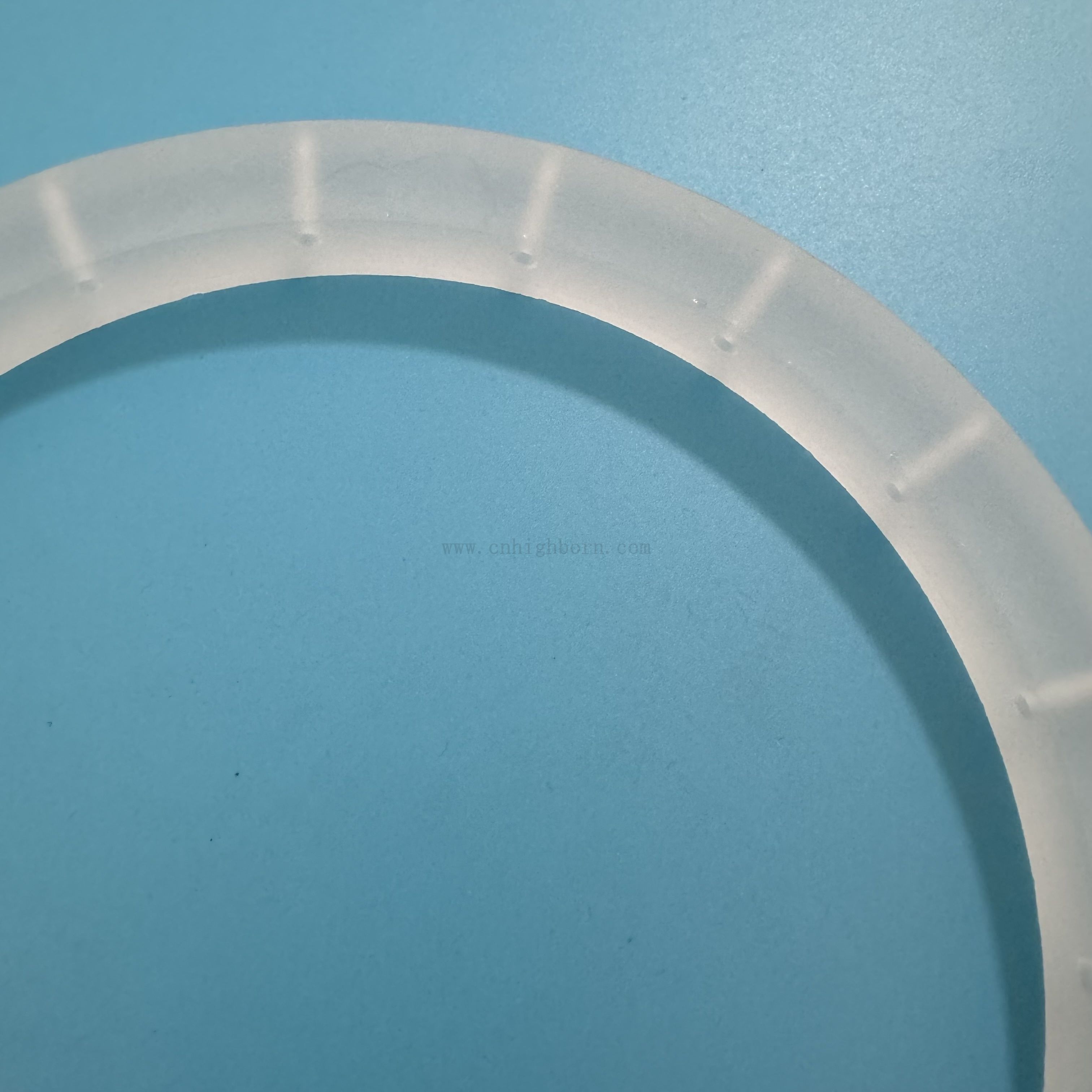 Résistance à la chaleur Bride en verre de quartz givré avec trou pour les applications industrielles