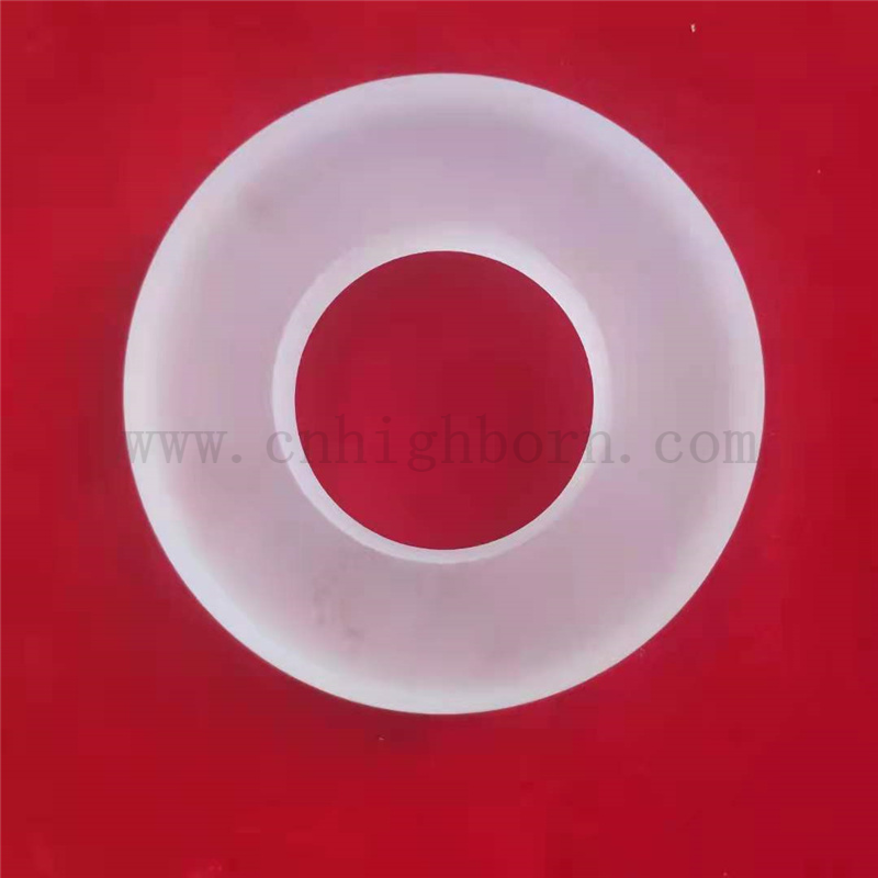  Précision personnalisée Couper la bride de verre de quartz annulaire givré