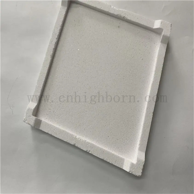 Assiette en céramique setter en alumine haute alumine personnalisée pour four