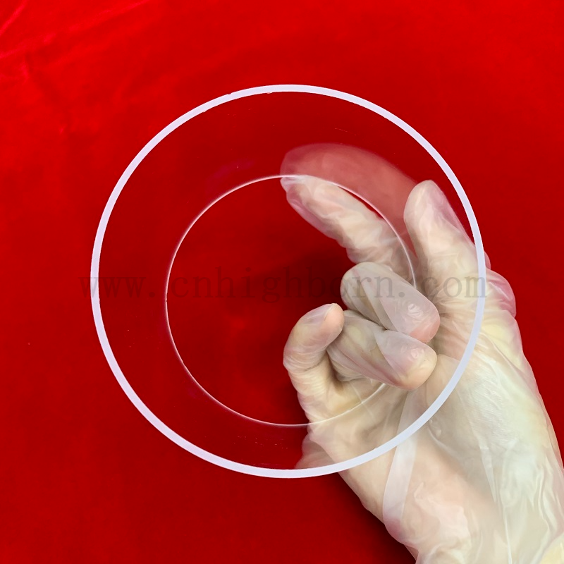 Bride de soudage en verre de quartz à haute pureté à haute pureté pour le réacteur en quartz