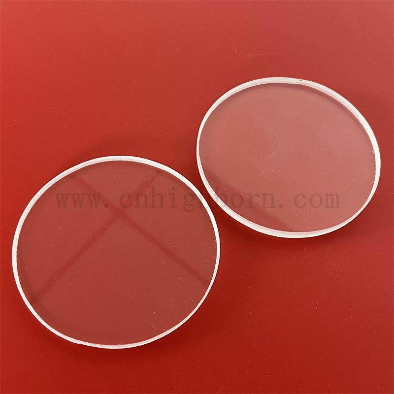 Panneau en verre de silice transparent de haute pureté Disque de quartz rond