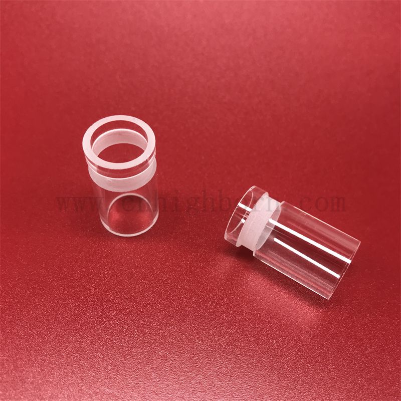 Résistance à la chaleur tube en verre de quartz transparent avec trous de forage laser