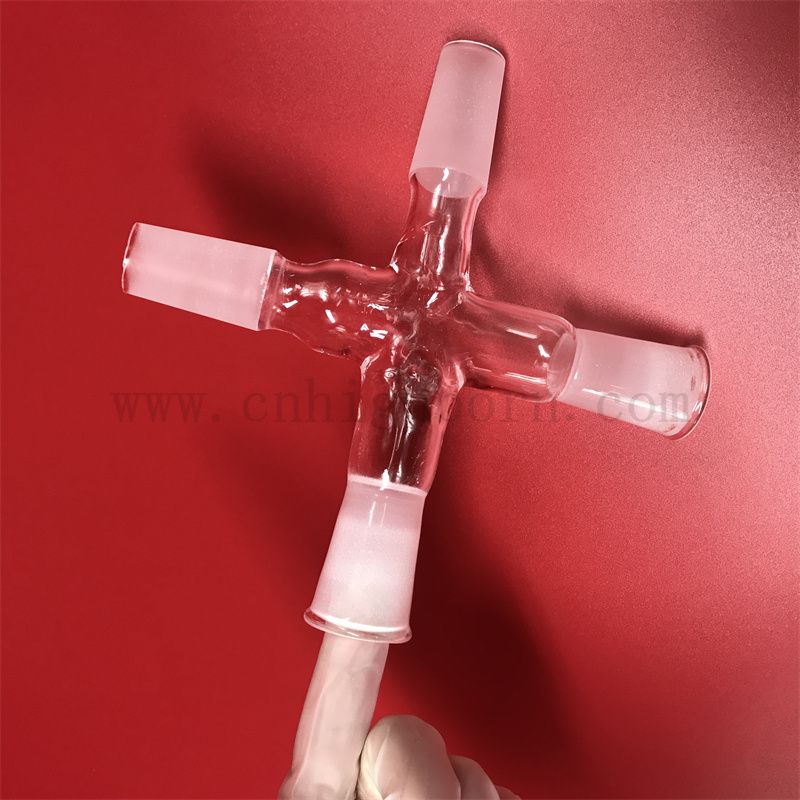 Laboratoire givré par la bouche résistante à la corrosion et tube en verre transparent personnalisé