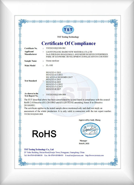 certificat de céramique poreuse non toxique