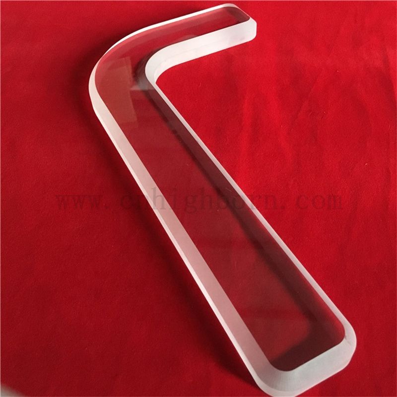 Plaque de verre de quartz transparent de forme spéciale personnalisée surface transparente