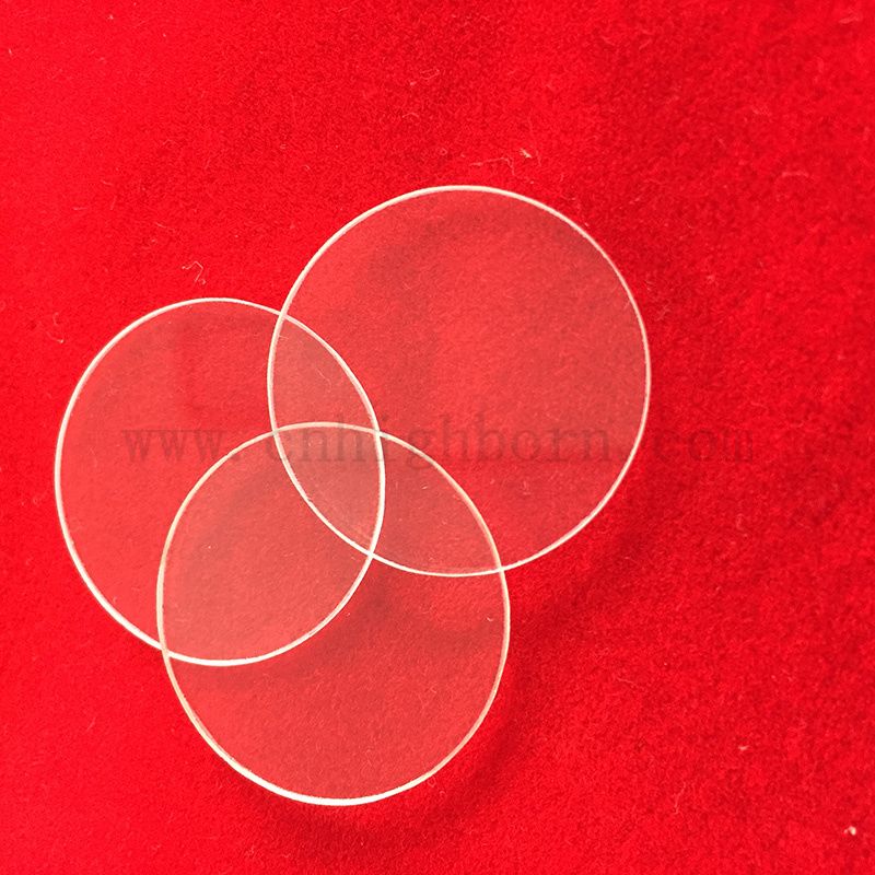 Disque de verre de silice fusionné transparent transparent transparent transparent