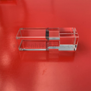 Cuvette carrée transparente en verre de quartz à 4 côtés pour spectrophotomètre