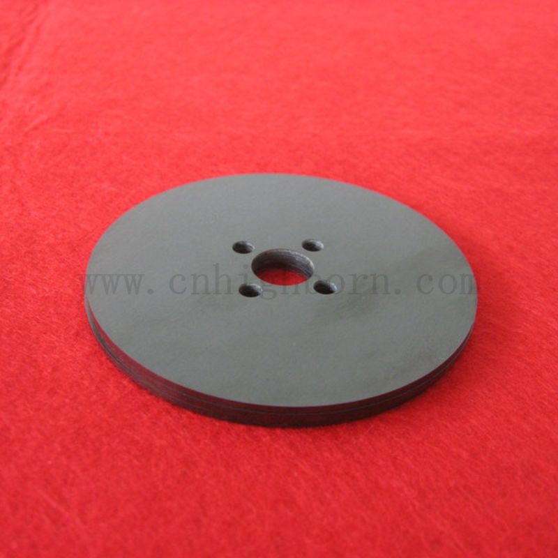 Laser personnalisé percé noir zircone plaque ronde Zro2 Disque en céramique