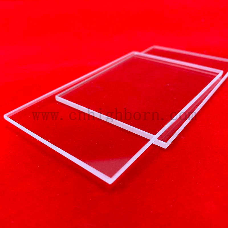 Assiette rectangulaire en verre de quartz