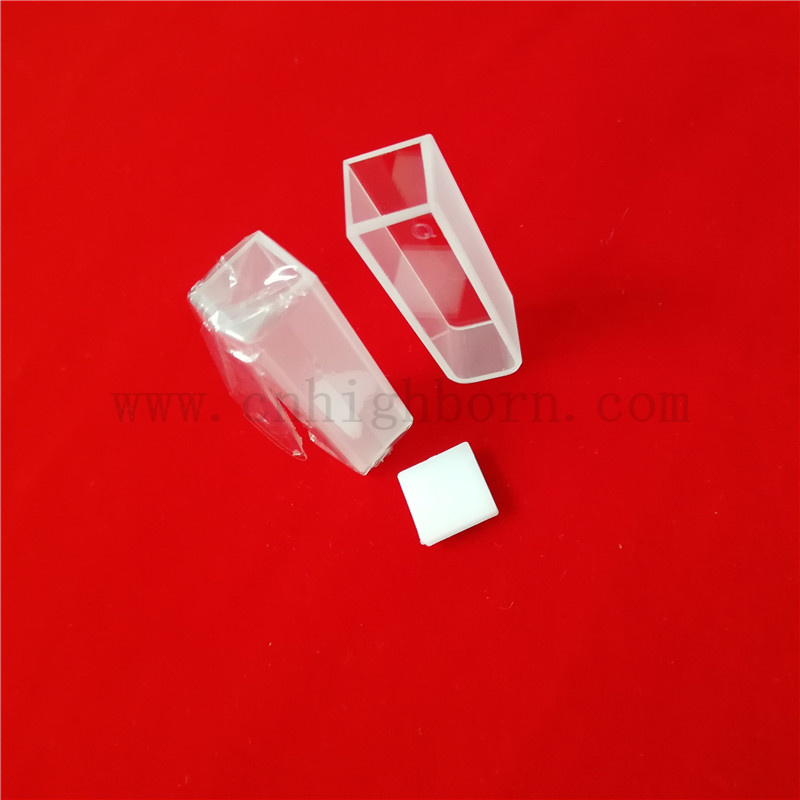 Laboratoire Round Bottom Standard Q104 Optical Very Flow Cell de 3,5 ml Spectrophotomètre en verre CUVETTE en verre