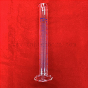 Cylindre gradué en verre borosilicaté transparent personnalisé, tests en laboratoire