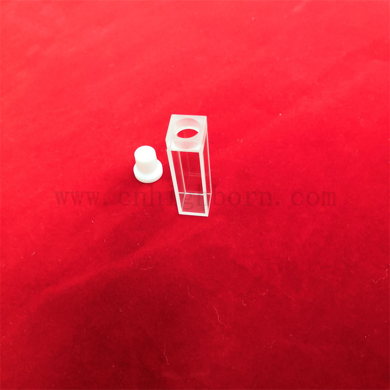 Recherche en laboratoire 3,5 ml Clearz en verre transparent CUVETTE UV Fluoromètre standard avec bouchon
