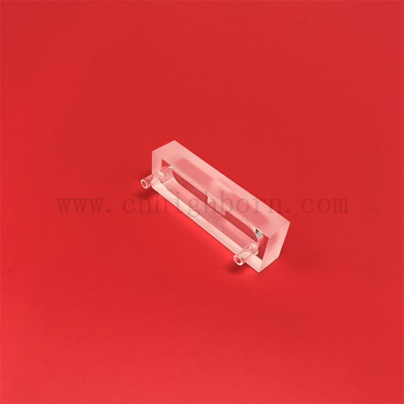 Recherche en laboratoire Cuvette en verre de quartz optique haute précision
