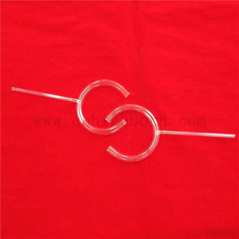 C Forme transparente Transparente Poube en verre de silice personnalisée