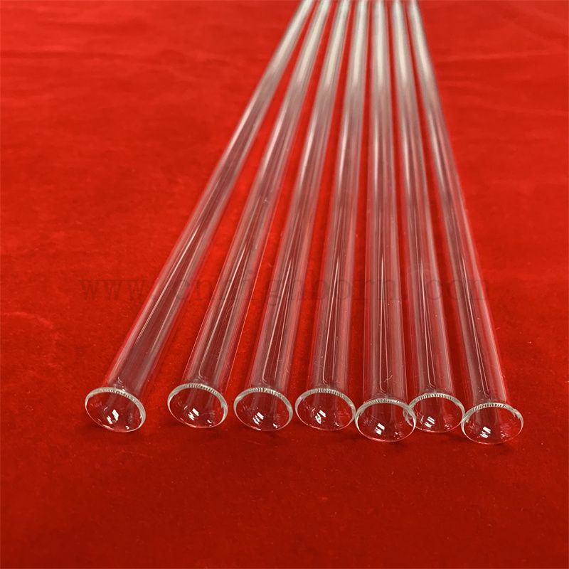 Taille personnalisée et façonner le tube en verre de quartz de silice fusionnée résistante à la chaleur 