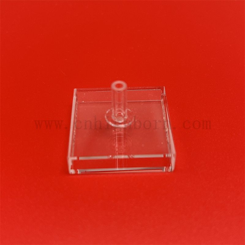 Instrument optique à haute température Spectrophotomètre cube Cuvette en verre de quartz