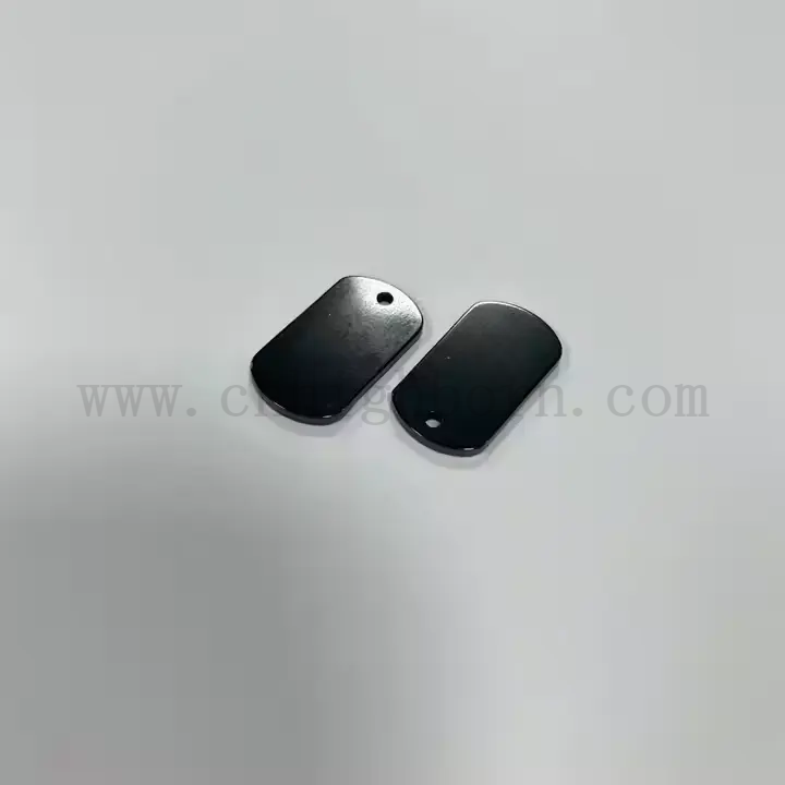 Plaque de zircone noire personnalisée Pièce en céramique zro2