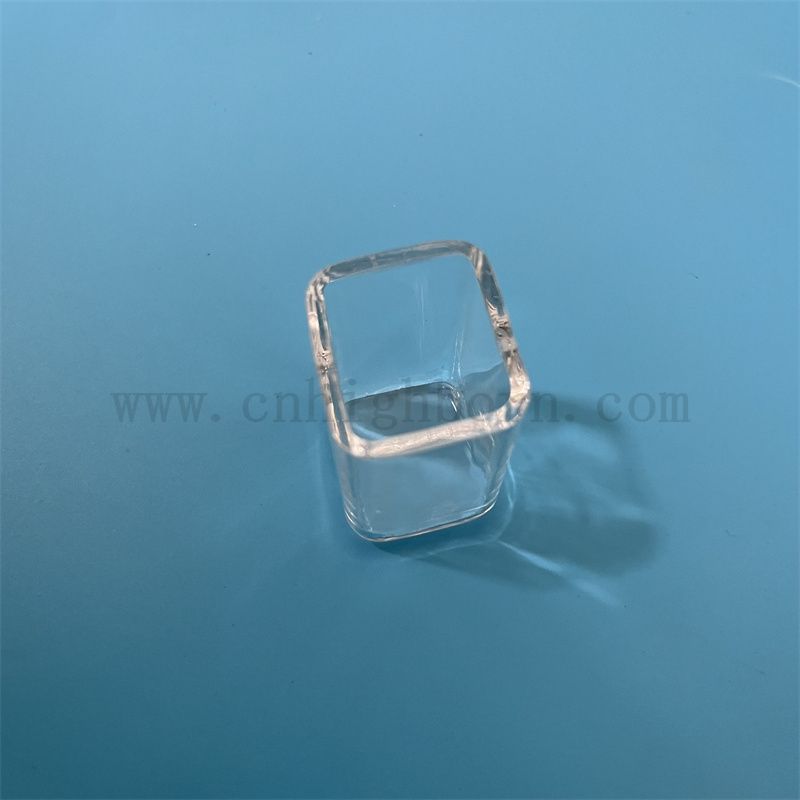 Résistance à la chaleur personnalisée en verre carré transparent en verre de quartz 