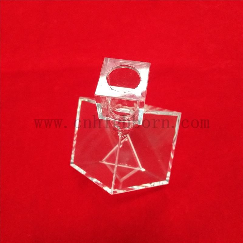 Résistance à la corrosion élevée Transmission optique en quartz en verre Cuvette pour laboratoire pour le laboratoire