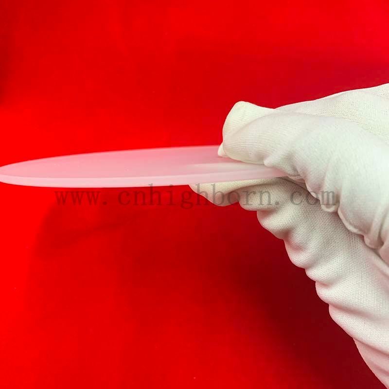 plaque de verre &agrave; quartz rond