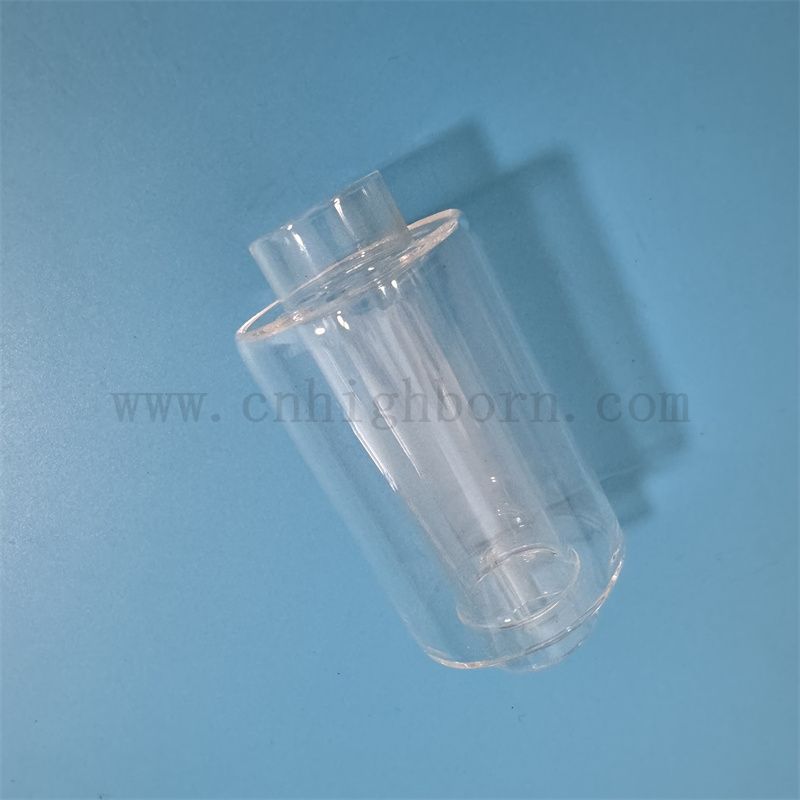 Tube en verre transparent à double couche personnalisée à la chaleur et à la corrosion