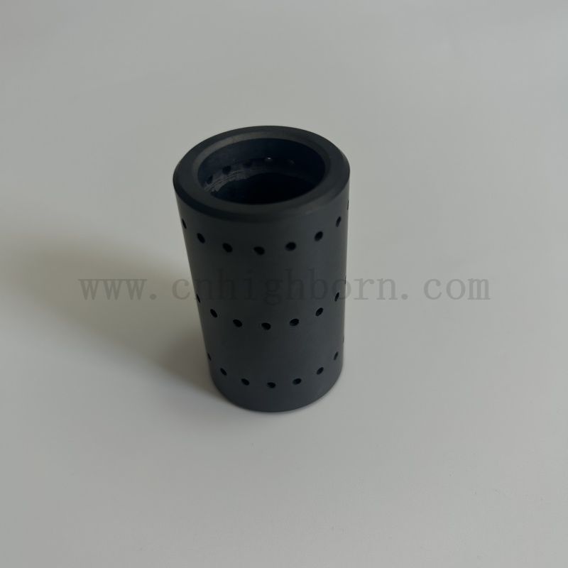 Tube en céramique SIC personnalisé tube en carbure de silicium avec des trous