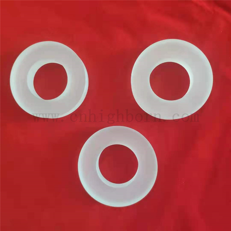  Précision personnalisée Couper la bride de verre de quartz annulaire givré