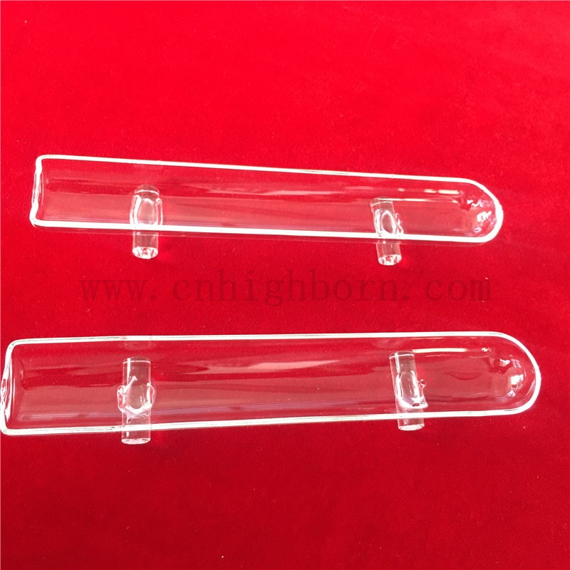 Bateau en verre à quartz à haute température personnalisé avec jambes