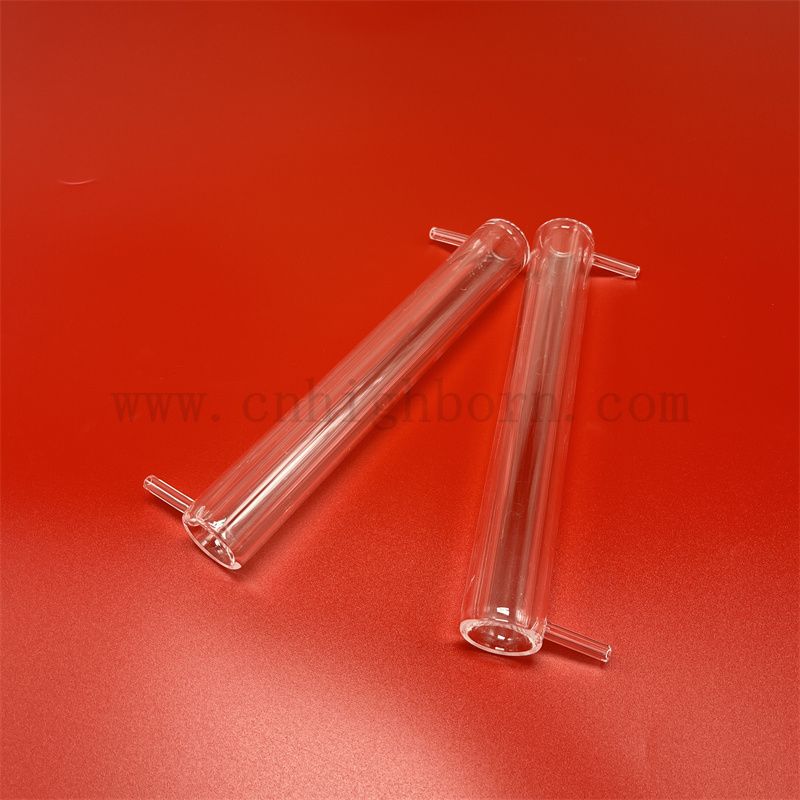 Résistance à la chaleur personnalisée Clear à deux couches tube en verre de silice fusionnée