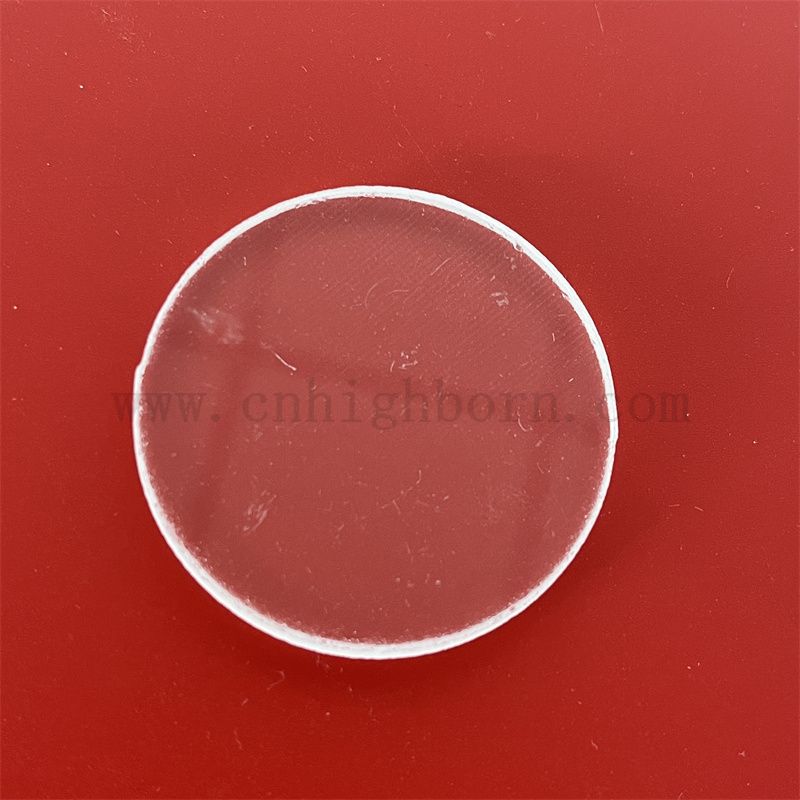 Panneau en verre de silice transparent de haute pureté Disque de quartz rond