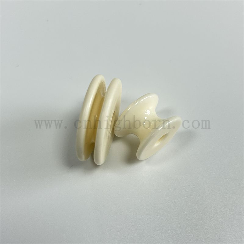 Alumine résistant à l'usure Textile Céramique Eyelet AL2O3 Céramique Fil Fil Guide de filetage Rouleau Spinning Machinery