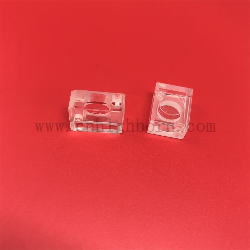 Instruments de quartz de recherche en laboratoire semi-micro fluoromètre UV Quartz Glass Cuvette