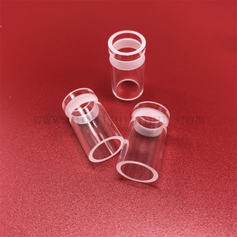 Résistance à la chaleur tube en verre de quartz transparent avec trous de forage laser