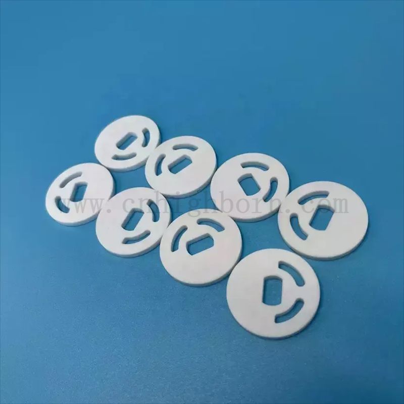 Disque d'isolation en céramique résistant à l'usure du plat rond Al2O3 d'alumine