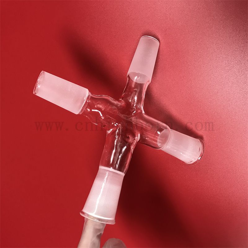 Laboratoire givré par la bouche résistante à la corrosion et tube en verre transparent personnalisé